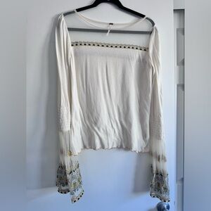 Free People Bell Sleeve Top - Size M